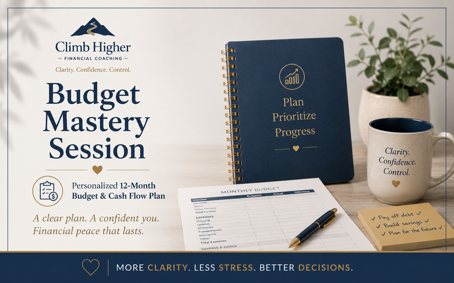 Budget Mastery Session with Climb Higher Financial Coaching